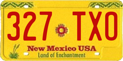 NM license plate 327TXO
