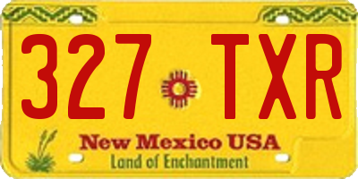 NM license plate 327TXR