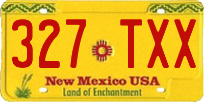 NM license plate 327TXX