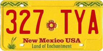 NM license plate 327TYA