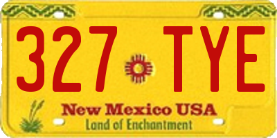 NM license plate 327TYE
