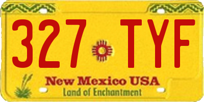 NM license plate 327TYF