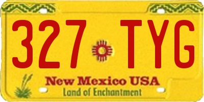 NM license plate 327TYG