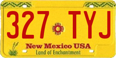 NM license plate 327TYJ