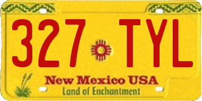 NM license plate 327TYL