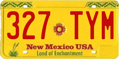 NM license plate 327TYM