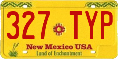 NM license plate 327TYP