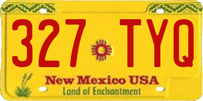 NM license plate 327TYQ