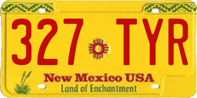 NM license plate 327TYR