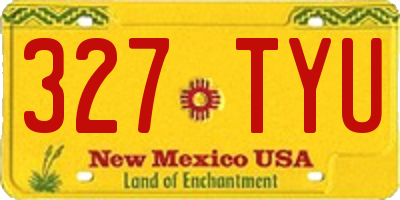 NM license plate 327TYU