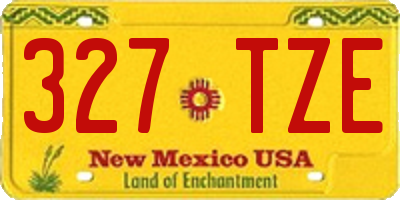 NM license plate 327TZE