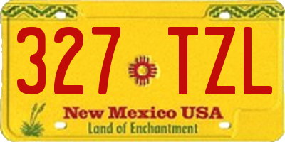 NM license plate 327TZL