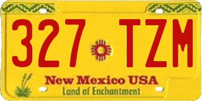 NM license plate 327TZM