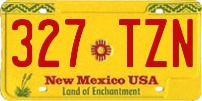 NM license plate 327TZN