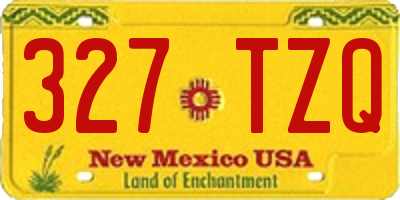 NM license plate 327TZQ