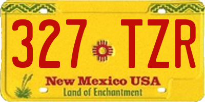 NM license plate 327TZR