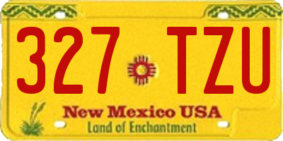 NM license plate 327TZU