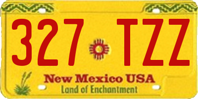 NM license plate 327TZZ