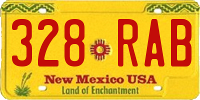 NM license plate 328RAB