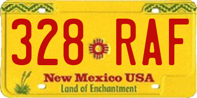 NM license plate 328RAF