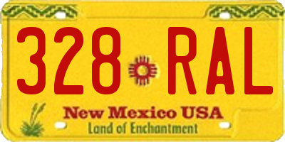 NM license plate 328RAL