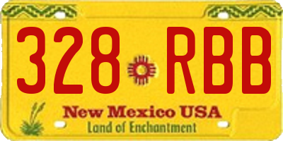 NM license plate 328RBB