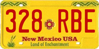 NM license plate 328RBE