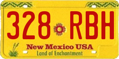 NM license plate 328RBH