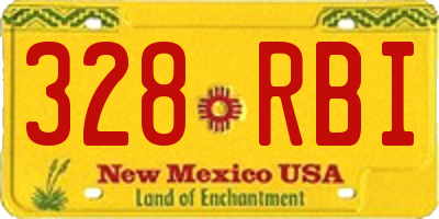 NM license plate 328RBI