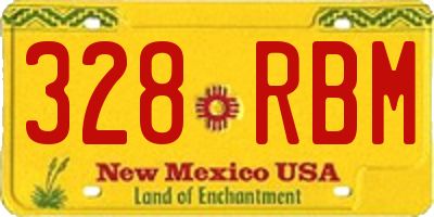 NM license plate 328RBM