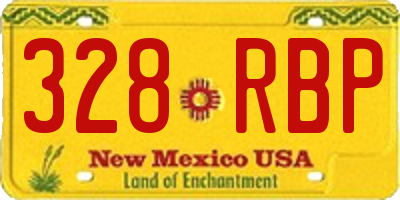 NM license plate 328RBP