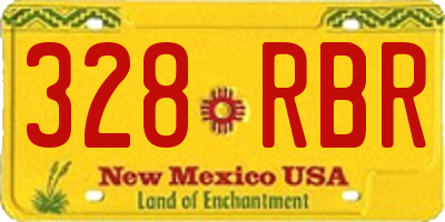 NM license plate 328RBR