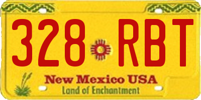 NM license plate 328RBT
