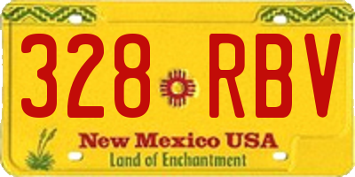 NM license plate 328RBV