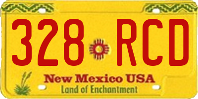 NM license plate 328RCD