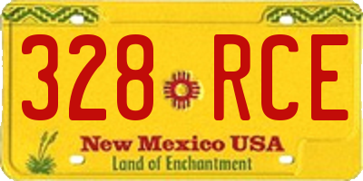 NM license plate 328RCE