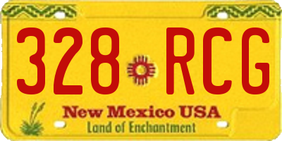 NM license plate 328RCG