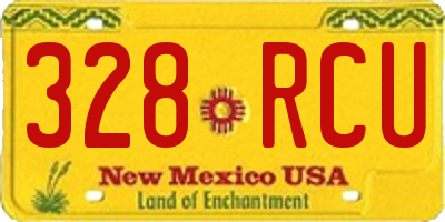 NM license plate 328RCU