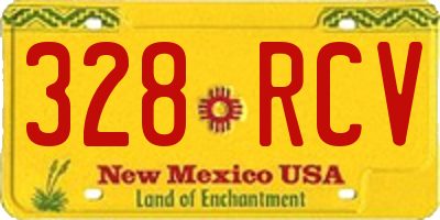 NM license plate 328RCV