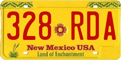 NM license plate 328RDA