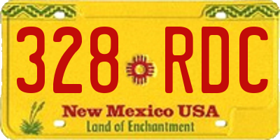 NM license plate 328RDC