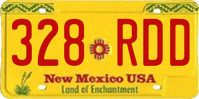 NM license plate 328RDD