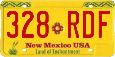 NM license plate 328RDF