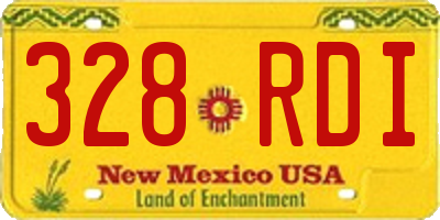 NM license plate 328RDI