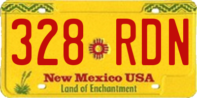 NM license plate 328RDN