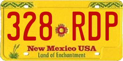NM license plate 328RDP