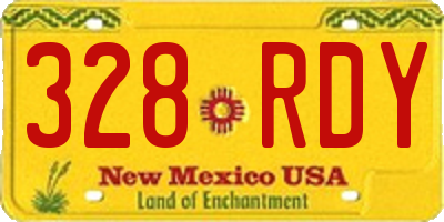 NM license plate 328RDY