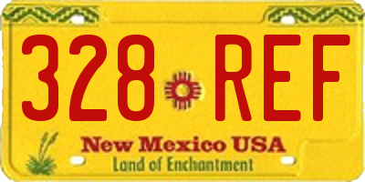 NM license plate 328REF