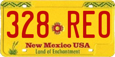 NM license plate 328REO