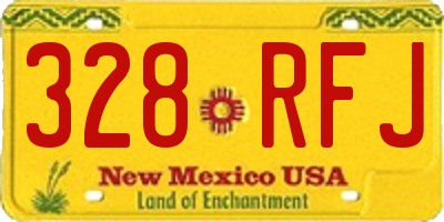 NM license plate 328RFJ